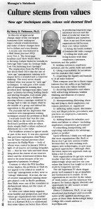 # 14 - Jan 05 - Culture stems from values