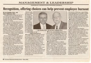 Recognition, offering choices can help prevent employee burnout