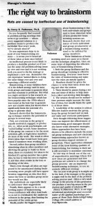 # 21 - Mar 06 - The right way to brainstorm