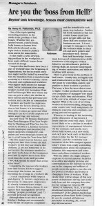 # 29 - July 07 - Are you the 'boss from Hell?'