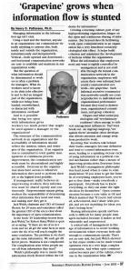 # 5 - June 03 - 'Grapevine' grows when information flow is stunted